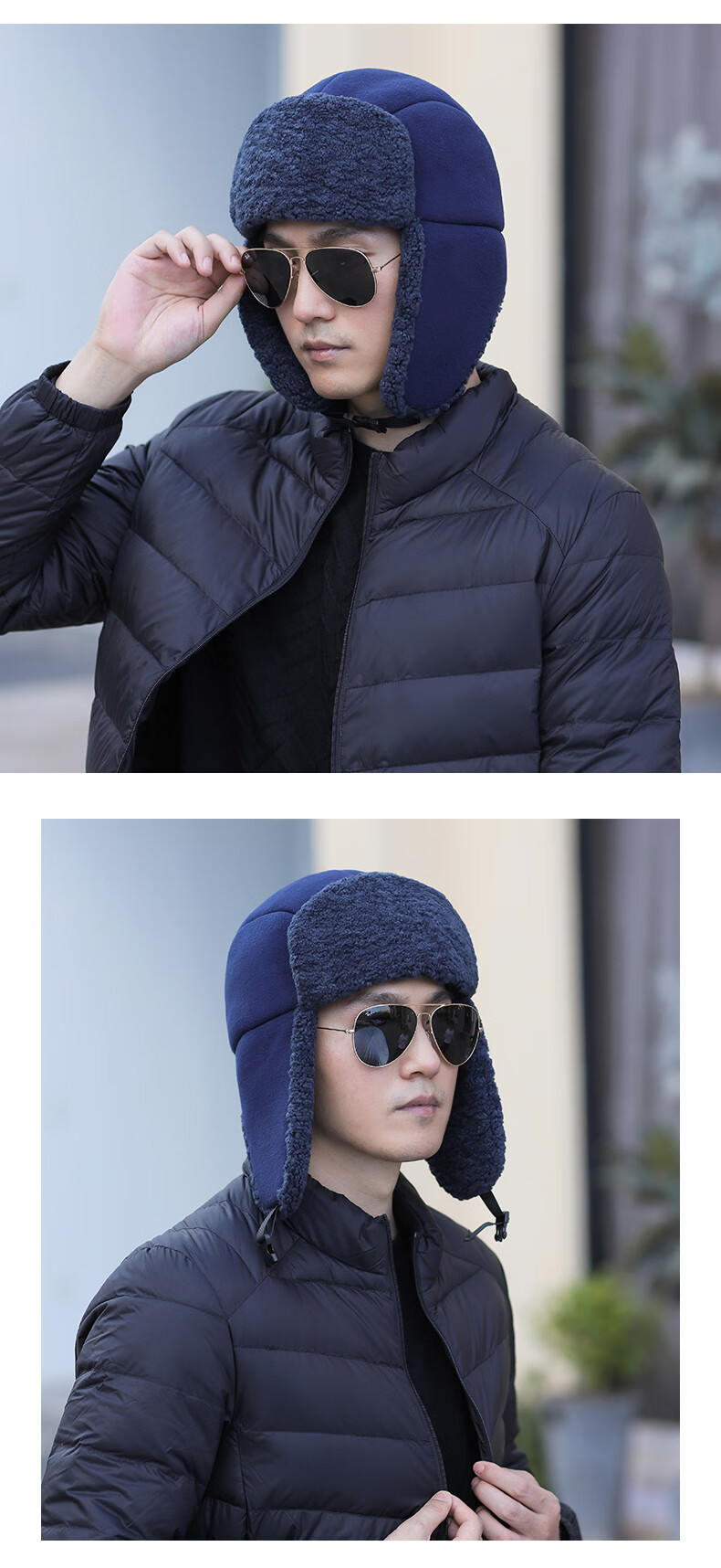 雷锋帽男冬季仿羊羔绒护耳防寒帽东北棉帽子大头围骑行滑雪帽复古潮