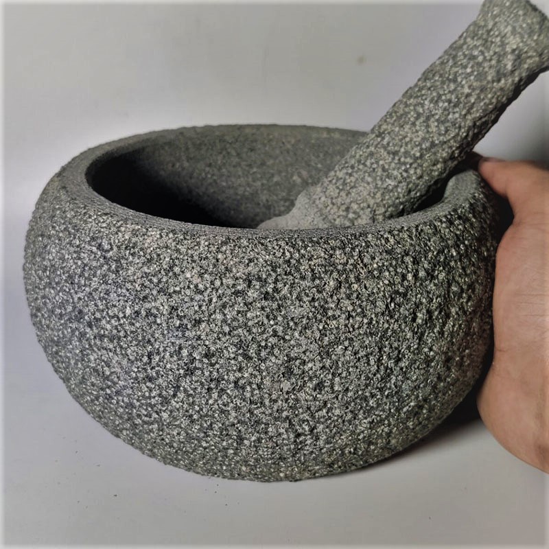 研磨器石磨手工青石点茶石臼研磨捣蒜器擂钵蒜臼子石对窝子天然磨石头