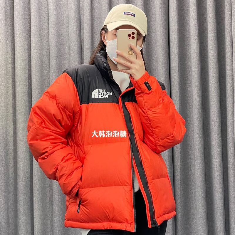 thenorthface北面1996鹅绒tnf nuptse北脸男女暴力橙蓝白黑羽绒服 nj1