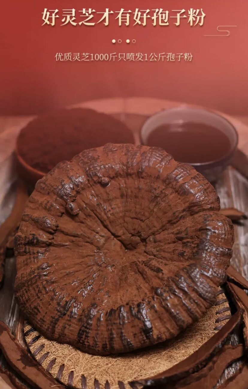 长白山灵芝孢子粉有机破壁纯正特级孢子粉林芝孢子粉灵芝粉 正宗孢子