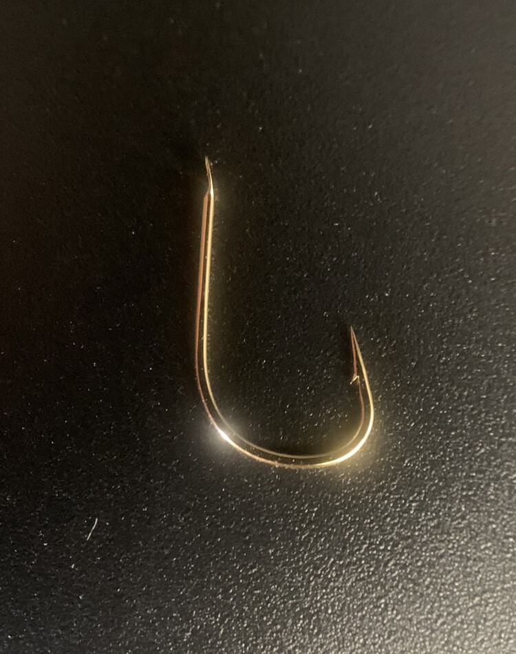 泥鳅钩 溪流钩散装极细锋利细条鲫鱼鱼钩穿红虫挂泥鳅翘嘴钩 金色 5号