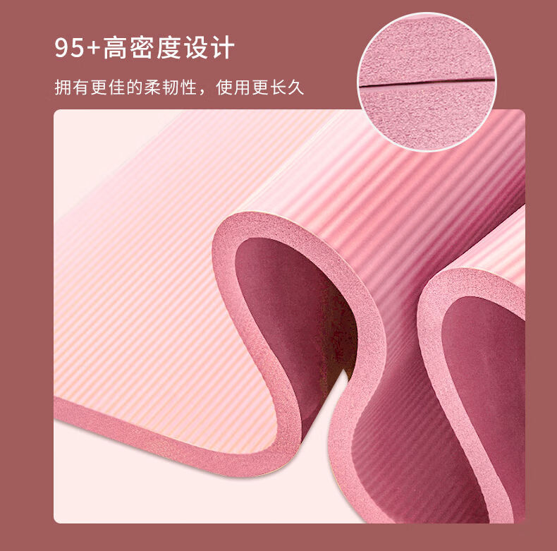 瑜伽垫加厚防滑初学者加宽加长家用隔音地垫单人舞蹈垫子ZLR 颜色随机【瑜伽垫】 【180*60cm】厚度10mm