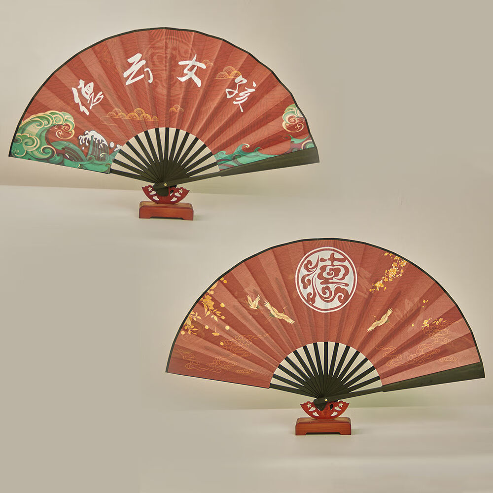 德云社扇子中国风古风绢布男扇秦霄贤张云雷同款便携学生折扇sn6939
