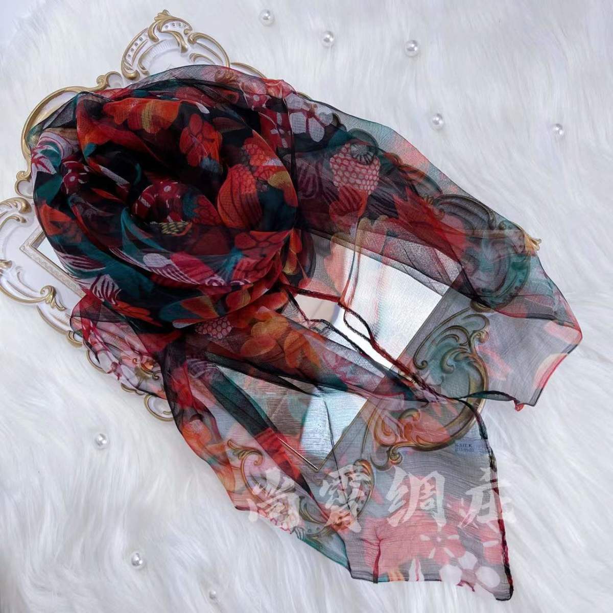 特价上海丝巾故事女春秋夏季薄款纱巾包头巾围巾中年老年民族风大方巾