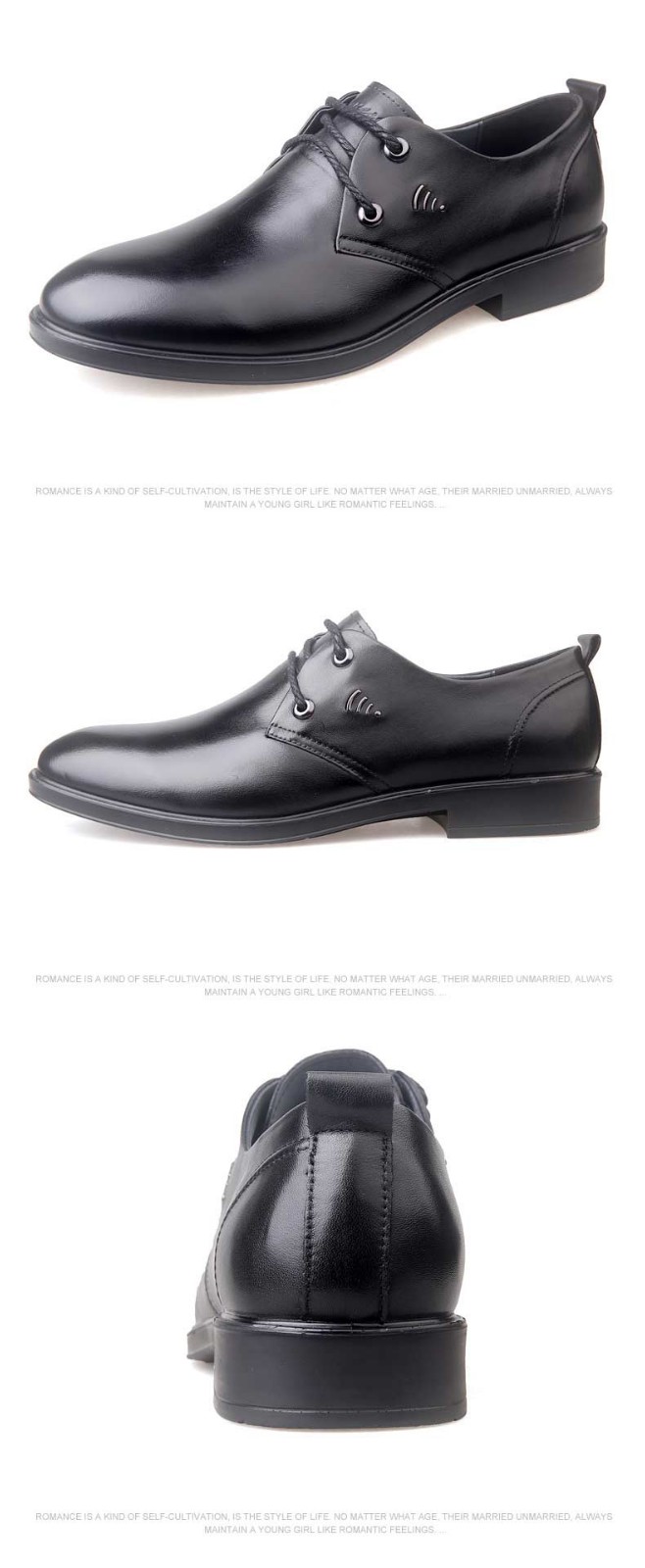 benesol/邦赛皮鞋男士秋冬新品商务休闲皮鞋透气圆头系带软底软面男鞋