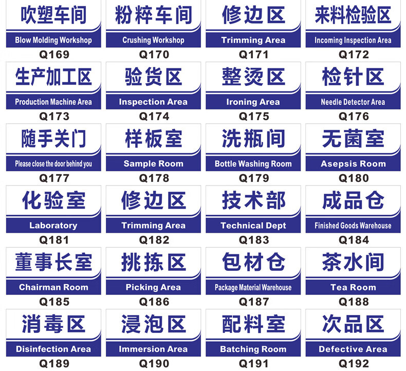 生产a线工厂生产车间分区标识牌区域划分指示牌仓库吊牌挂牌区间分类