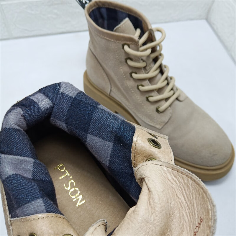 红蜻蝏旗舰店同款ptson百森品牌撤柜断码处理女士真皮磨砂皮秋季单布