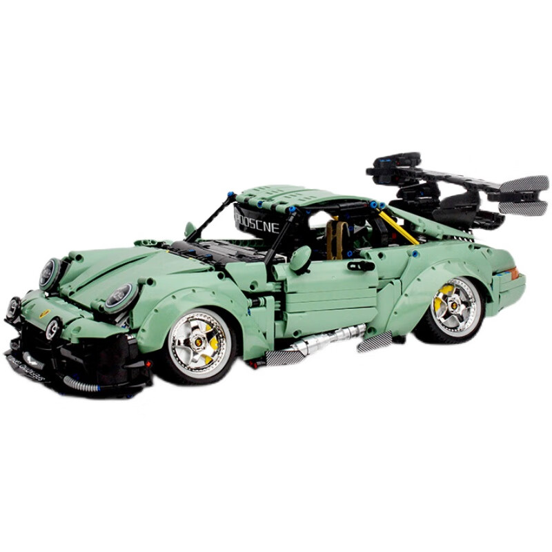 积木保时捷911rwb宽体跑车机械组高难度拼装汽车模型玩具保时捷911