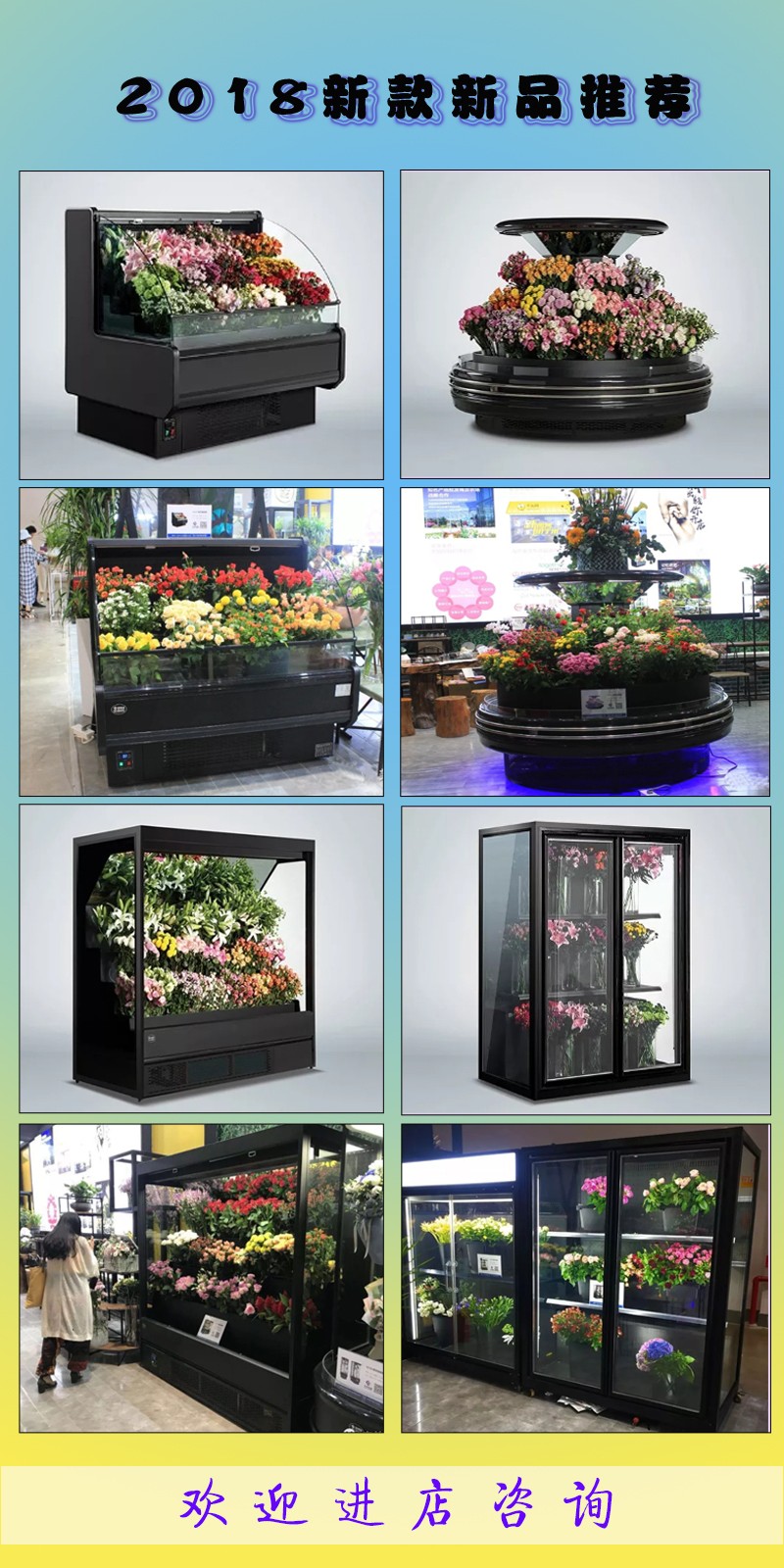 雪锐龙 鲜花保鲜展示柜鲜花柜立式冷藏展示柜鲜花冰箱鲜花玻璃门冰柜