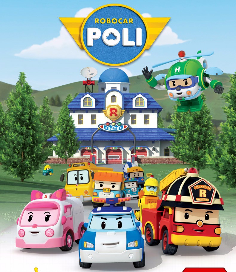 珀利智能车玩具变形机器人poli珀利警车儿童玩具车 男孩 智能早教听歌