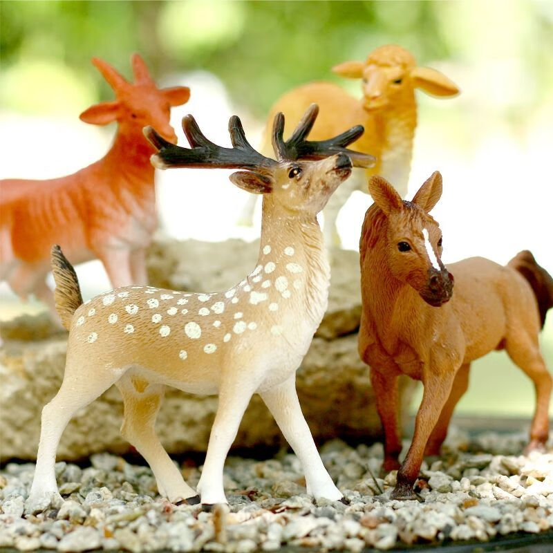 适用于儿童玩具野生动物世界 仿真老虎狮子模型马奶牛 大象玩具男孩