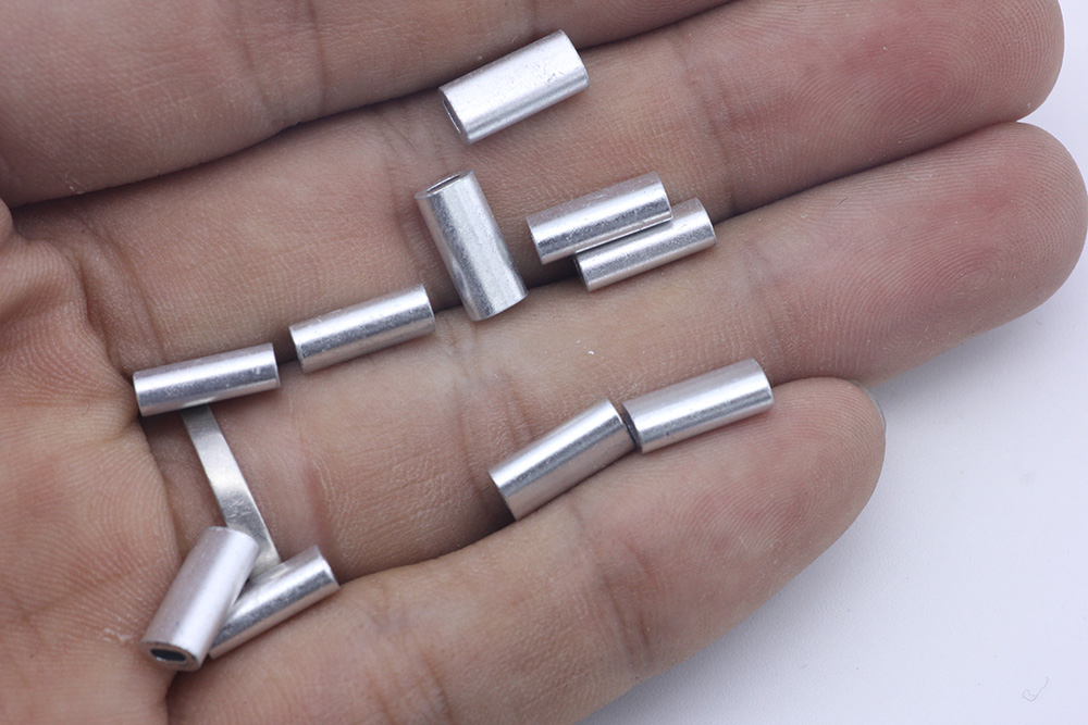 钢丝线夹管单孔铝套椭圆形防海水耐腐蚀海钓钓鱼天平串钩夹头卡子