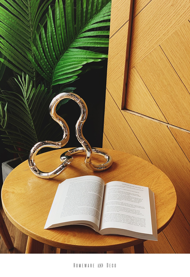 莫比乌斯环摆件homeside莫比乌斯环北欧中古风抽象曲线造型设计款装饰