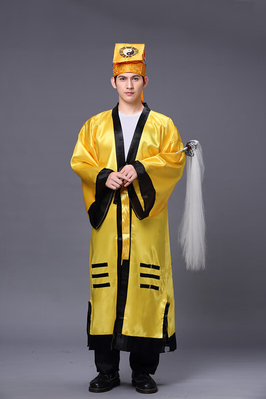 可开票道士服装/道教法器/用品/道服法衣/道袍 太 八卦衣 八卦经衣 黄