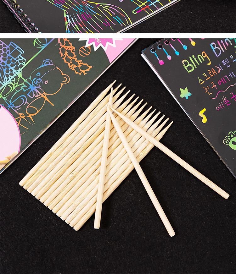 逸沁堂 逸沁堂 刮画纸竹笔 刮画纸刮刮画专用刮画棒 通用 刮画笔幼儿