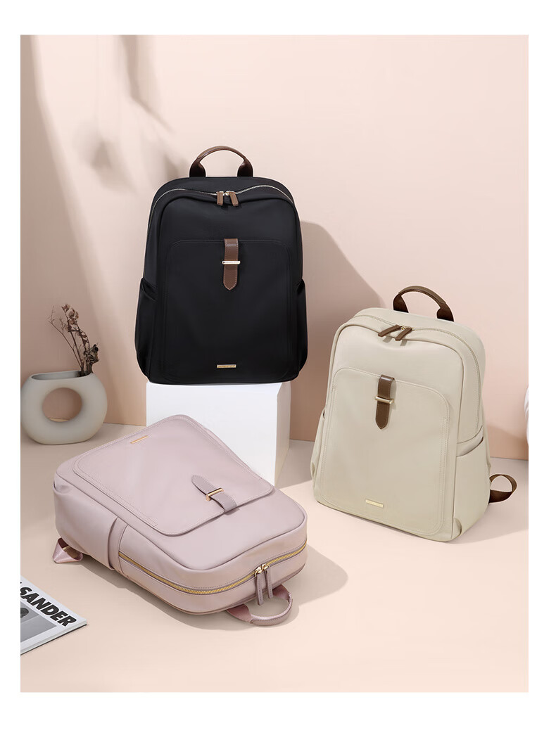 GOLF Women's Backpack, Casual Bag, Oxford Cloth Schoolbag, 15-Inch Laptop Bag, Business Trip Commuter Travel Bag 7