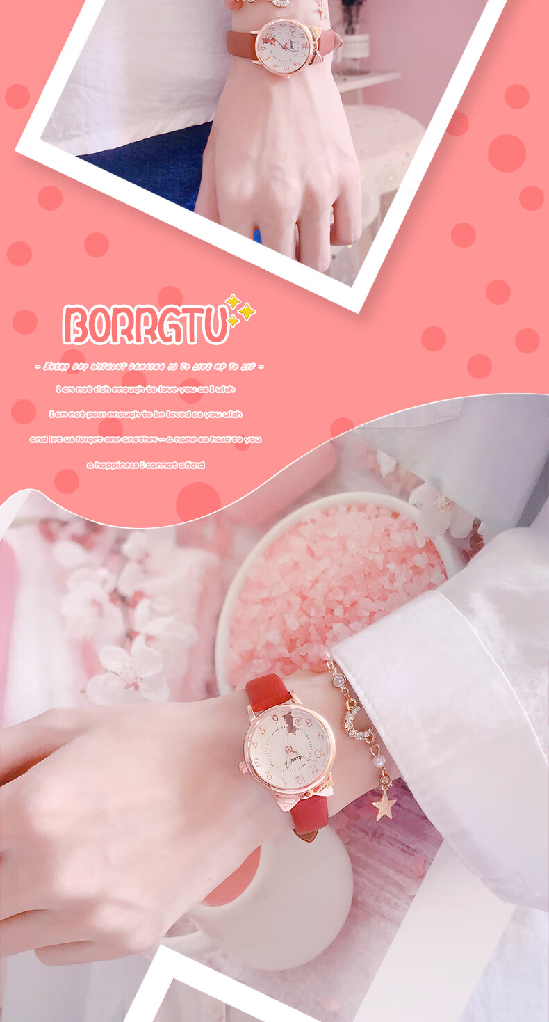 2022新款新品儿童手表女小学生初中男女孩只看时间防水防摔卡通幼儿