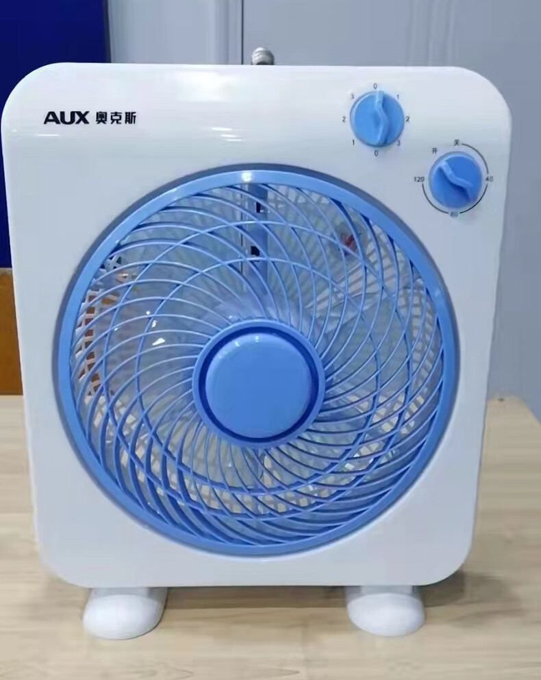 奥克斯转页扇家用轻音定时学生宿舍孕婴老人鸿运扇电风扇 天蓝色