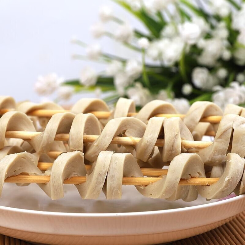 青樱红荔 烤面筋串原味面筋烧烤面筋半成品 小黑手工面筋油炸火锅 90g