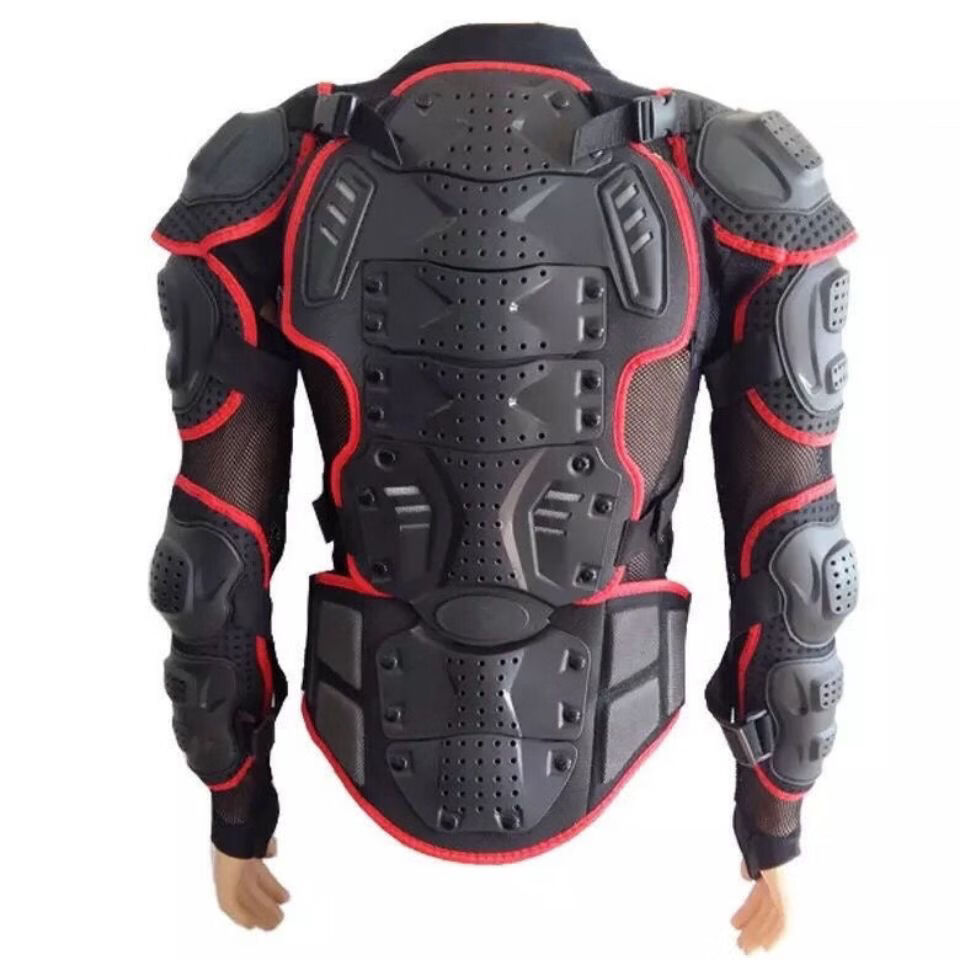 摩托车活动护甲衣盔甲骑行防摔服男女越野机车骑士防护护具四季款红色