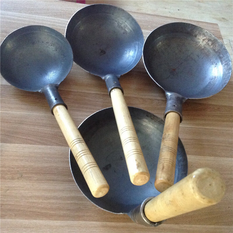 新品 铁勺工业勺子大号饲养员铁勺子养殖用铁勺头食堂可带柄铁水勺