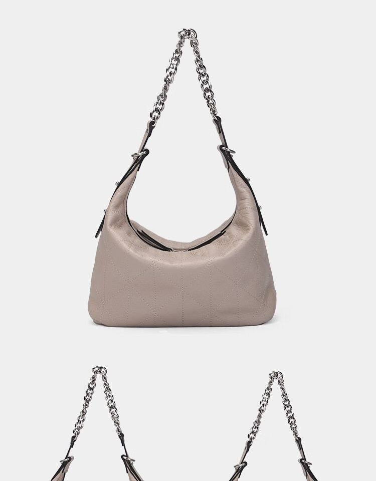 半坡bampo半坡真皮单肩月牙包线下商场同款原创真皮通勤柔软小众百搭