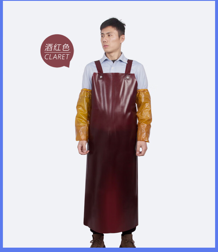 加长加大背带牛筋防水围裙石材搬运加厚耐磨工业劳保防污成人围兜40丝