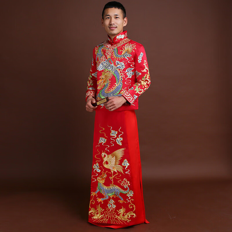 古代中式敬酒服礼服喜服中式刺绣礼服新郎男款秀禾服2020新郎结婚礼服