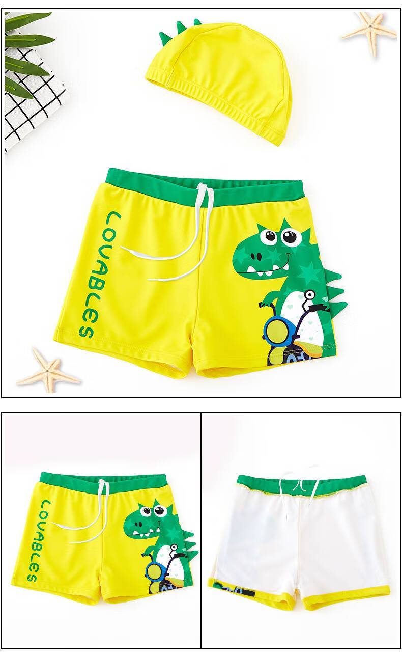 儿童泳裤小童儿童泳裤男童游泳衣卡通平角速干小童宝宝泳衣中大童男孩