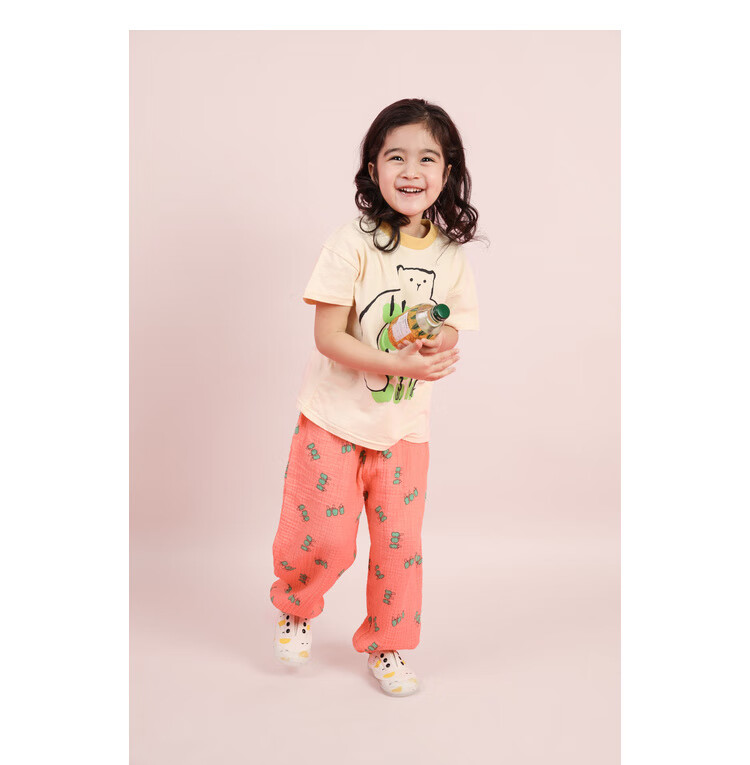 papa爬爬婴儿衣服儿童短袖夏全棉透气男女宝宝婴儿动物印花短袖t恤0-5