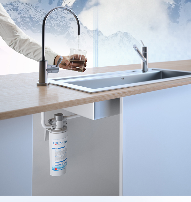 瑞士claroswiss家用净水器厨房自来水过滤器直饮台下式净水机滤芯