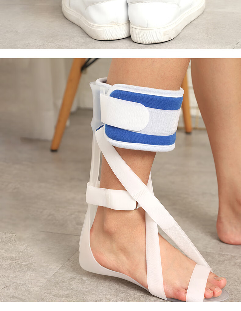 中量足下垂矫正器脚踝支具足内翻矫形器偏瘫足托中风康复训练 左脚 m