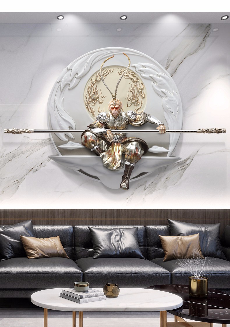 映森(yingsen)酒店吧开业送礼齐天大圣孙悟空壁画斗战胜佛立体浮雕画