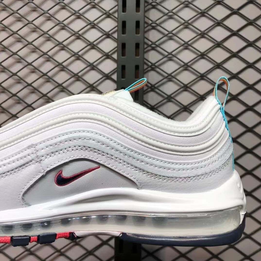 耐克(nike)97子弹头跑步全掌气垫运动鞋银子弹3反光男女款 白粉 43