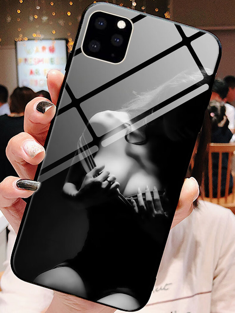 苹果11pro手机壳iphone11性感艺术美女玻璃ipone创欧美风11pro max