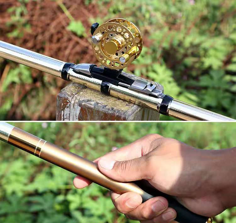 谷麦鱼竿碳素三定位不剪线前打竿逗钓竿钓鱼竿渔具超轻超硬 一代(金属