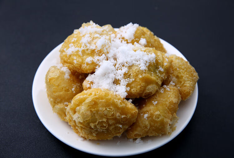 内蒙古呼市 炸糕 黄米面油炸糕 1粉 农家自制 枣片炸糕1500g(30个)