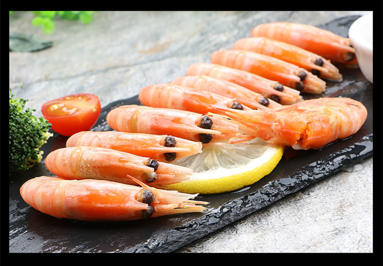 北极甜虾新鲜熟冻解冻即食头籽海鲜礼盒水产冻法拉尔特净重2斤头籽