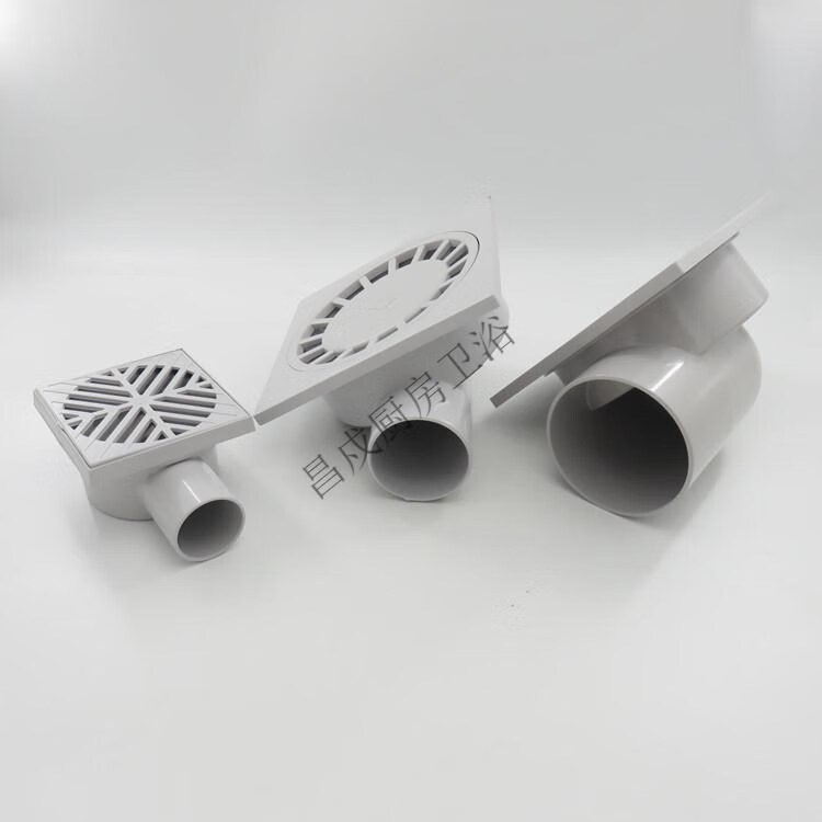 浴间室外阳台防塞封水防臭地漏同层侧排水abs塑料 50侧排地漏【图片