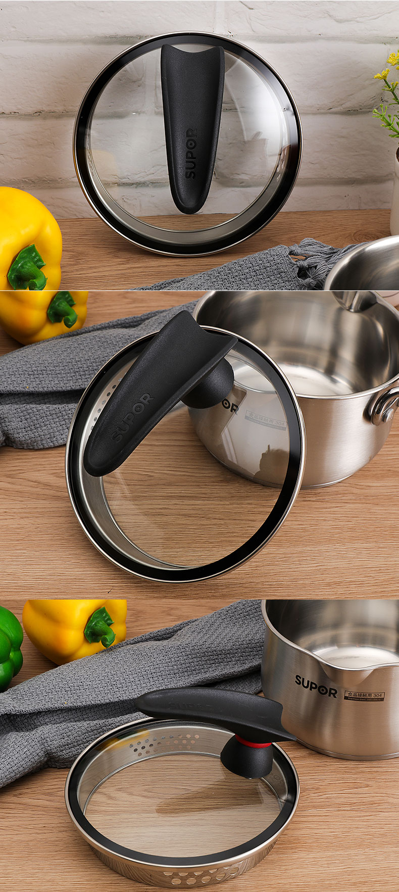 可立锅盖把手16cm20cm22cm24cm巧立奶锅汤锅更换配件小号中心孔距25mm