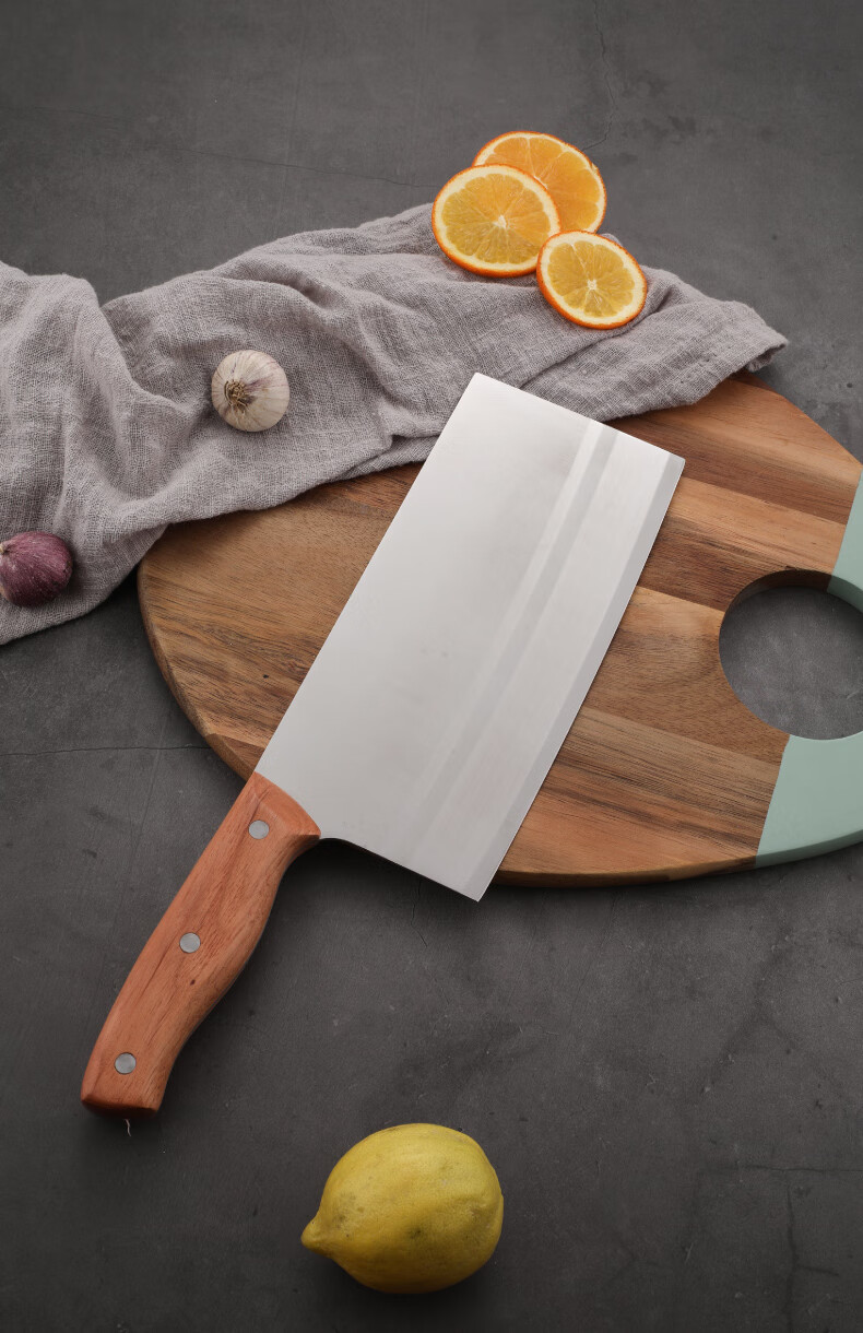 不锈钢切菜刀家用厨房刀具套装切肉刀厨师专用切片刀 不锈钢五件套