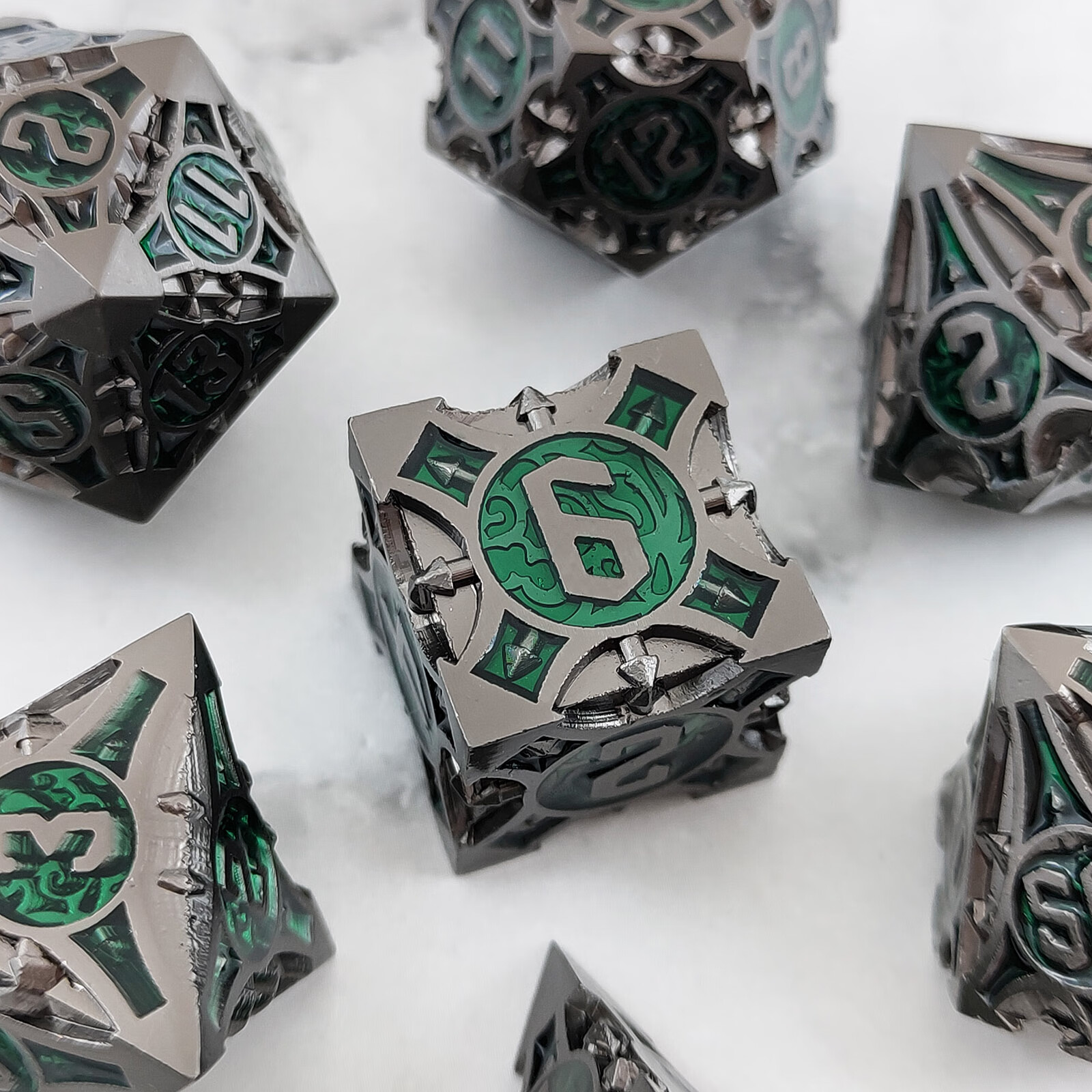 金属树脂coc跑团骰子金属coc跑团骰子dnd龙与地下城多面rpg色子dice
