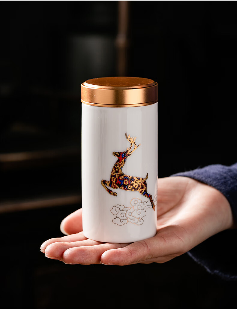茶叶罐密封罐便携式随身携带旅行迷你小号陶瓷防潮定制小茶罐茶仓