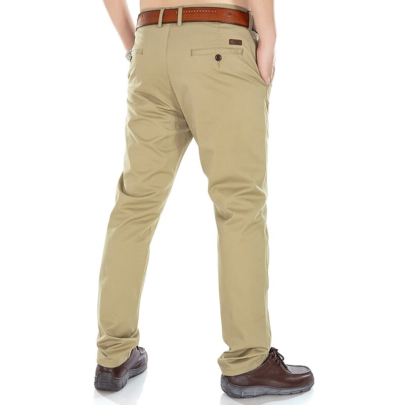 jeep吉普休闲裤男商务休闲直筒宽松高腰男裤春夏薄款棉质舒适简约长