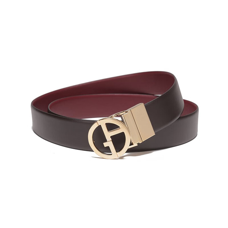 包邮阿玛尼giorgio armani 男士可裁剪板扣式双面腰带3.