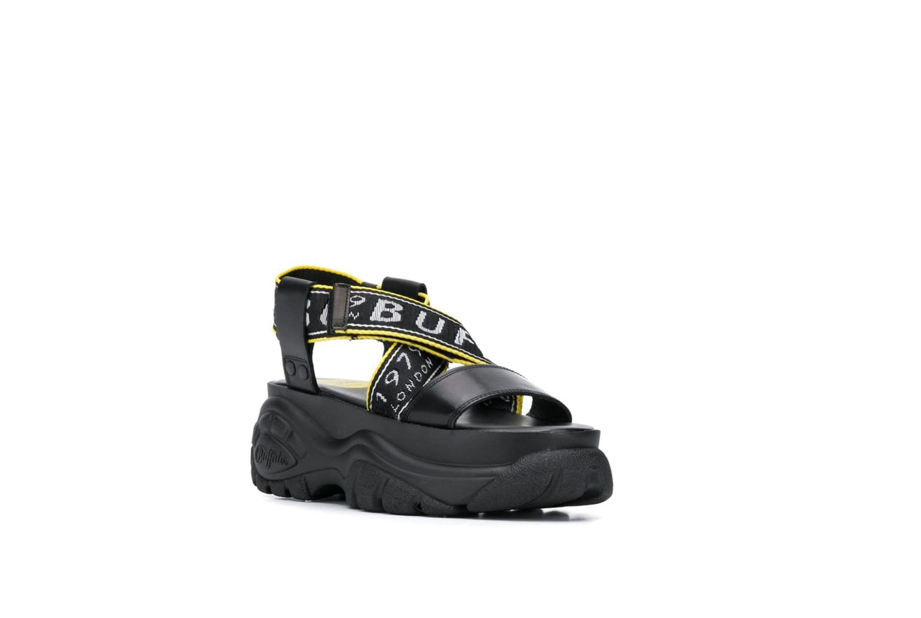 buffalo 女士bo厚底凉鞋 黑色 it40【图片 价格 品牌 报价】-京东