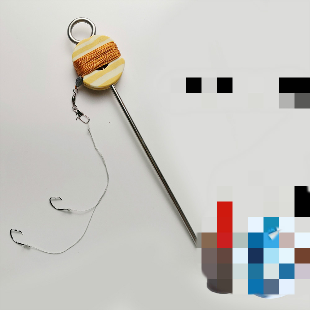 钓甲鱼钩套装地插双钩排钩套装黑鱼钩鲶鱼黄刺鱼王八钩歪头钩老鳖