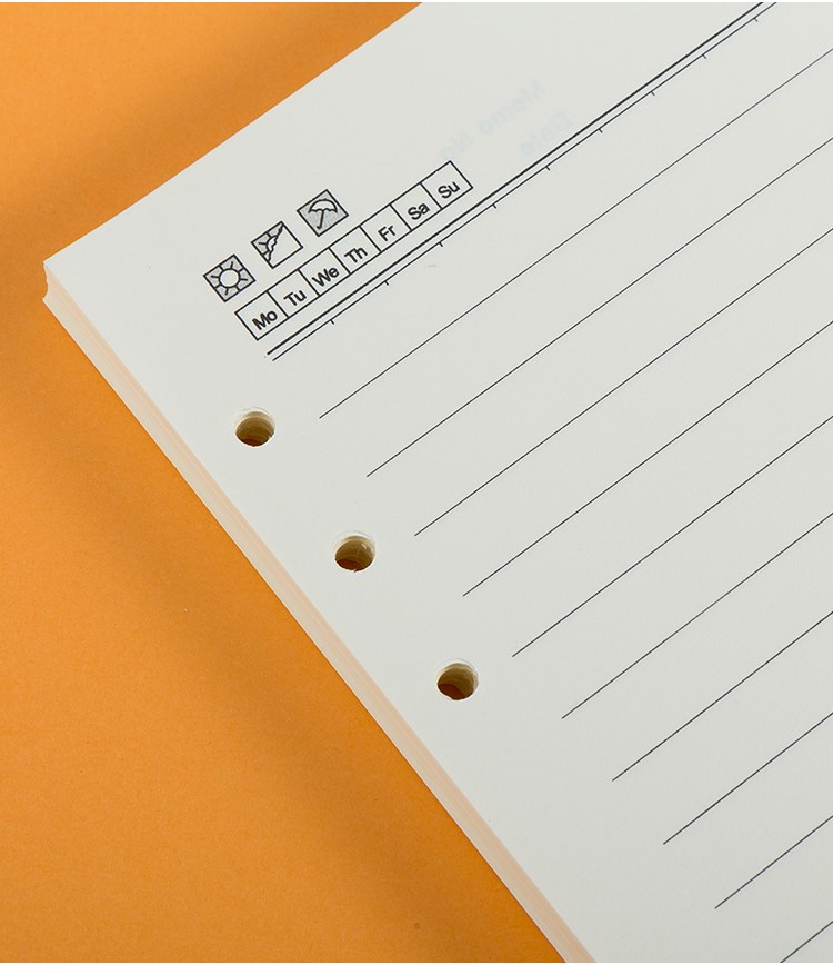 活页本内芯6孔a5活页替芯9孔b5替换芯活页纸26孔笔记本子六孔内页 a5