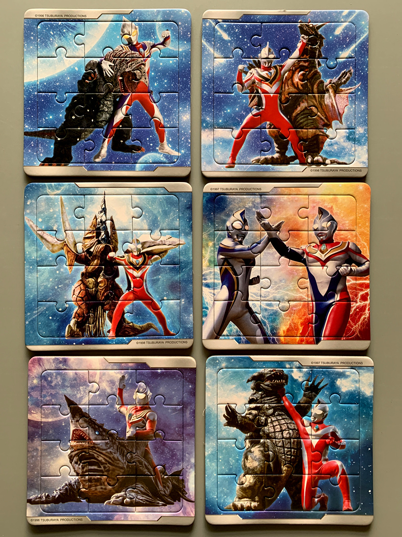 圣诞节礼物奥特曼拼图卡片 男孩拼装幼儿早教智力开发玩具3-7岁儿童