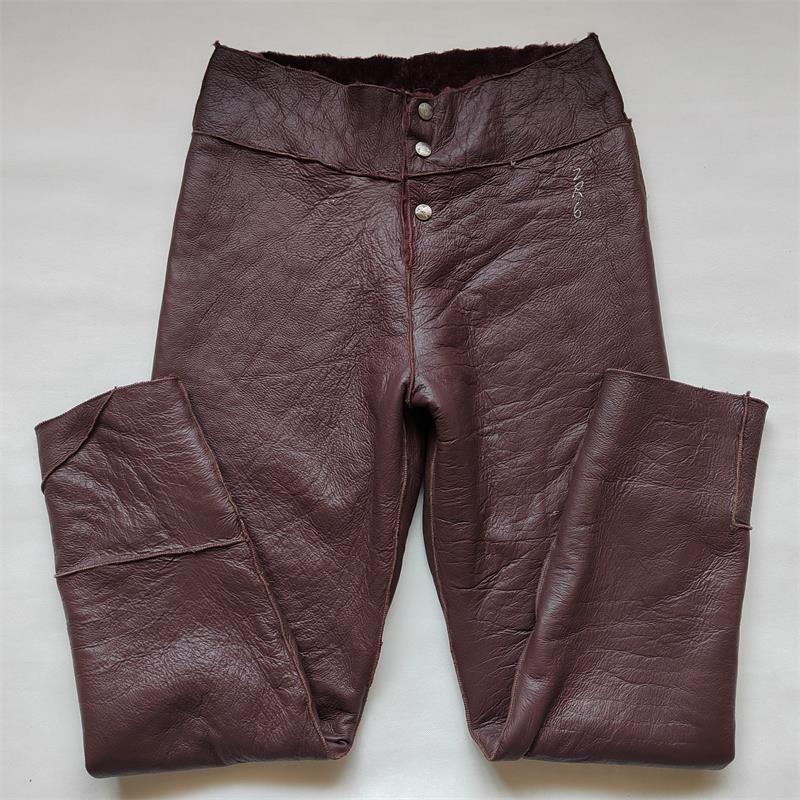 特战队防寒裤军纯羊皮裤子男皮毛一体棉裤冬季中老年真皮加厚高腰保暖